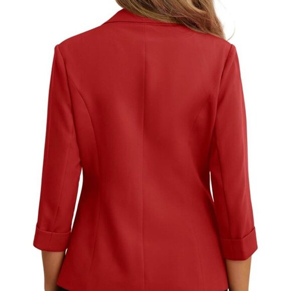 GRECERELLE Blazers for Women Lightweight Suit Jackets 3/4 Sleeve Casual … - Picture 3 of 13